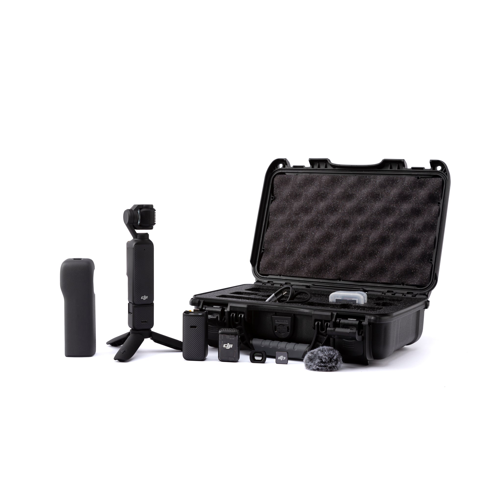 Nanuk 909 DJI Osmo Pocket 3 Black with Osmo accessories bottom view Nanuk 909 DJI Osmo Pocket 3 Black with Osmo accessories bottom view