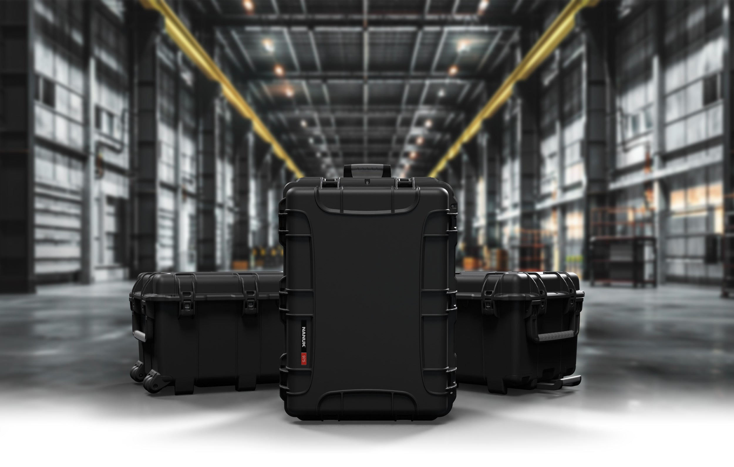 NANUK 975 Cases in a Industrial storage warehouse