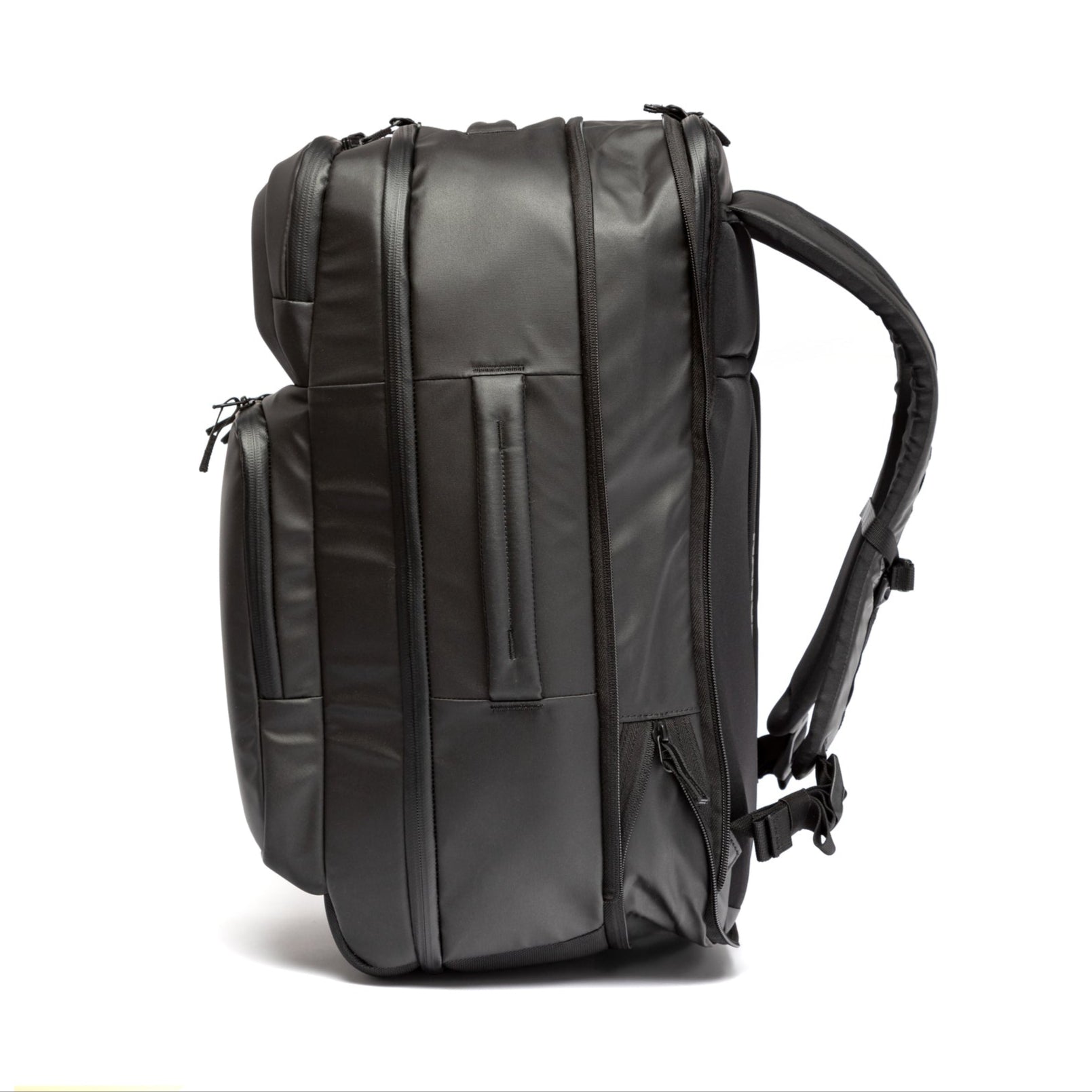 Black backpack on a white background Black backpack on a white background