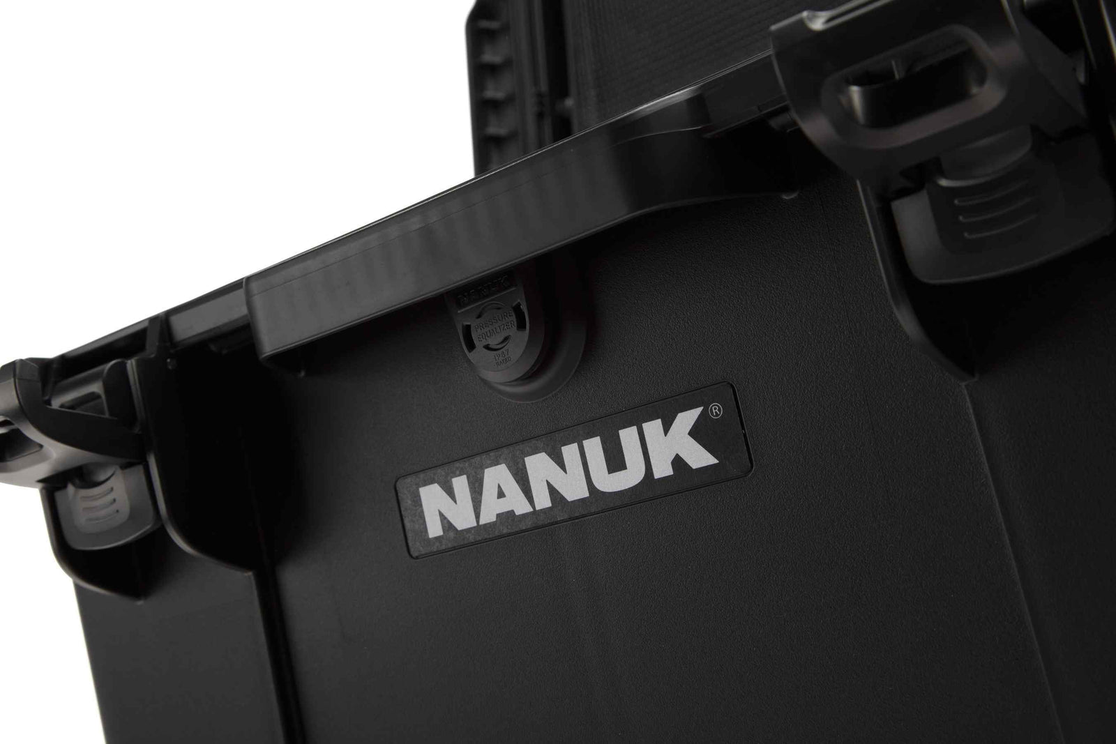 Black Nanuk case with visible brand logo on a white background