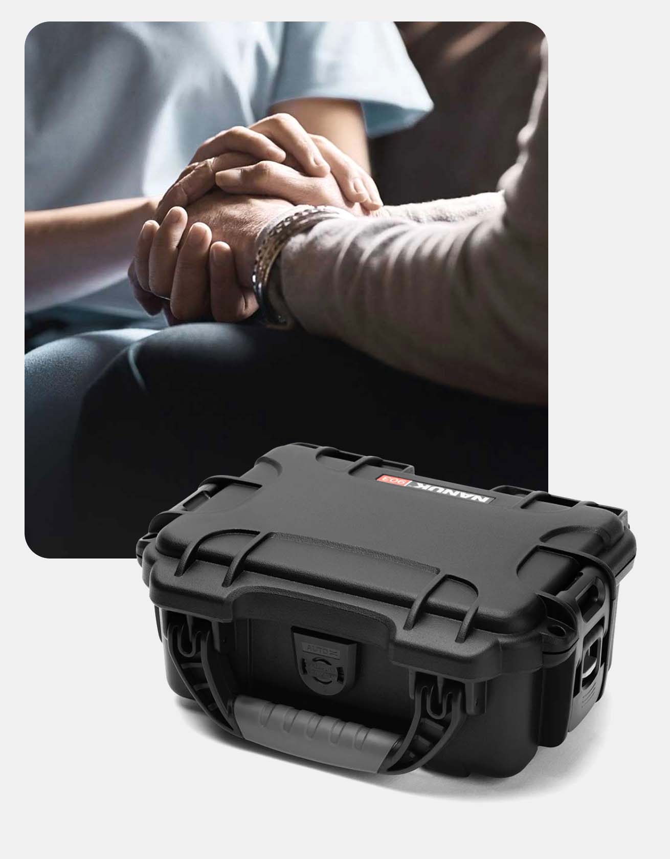 NANUK Black case indestructible cases safeguard fragile, sophisticated equipment from the repeated blows, drops and shocks that happen during emergencies.