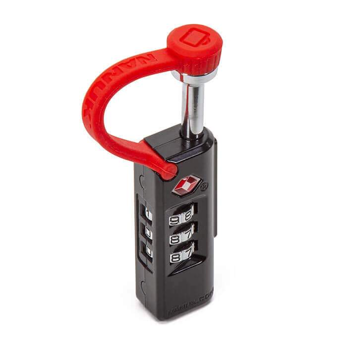 Nanuk TSA Approved Case Lock standing on white background angle view Nanuk TSA Approved Case Lock standing on white background angle view