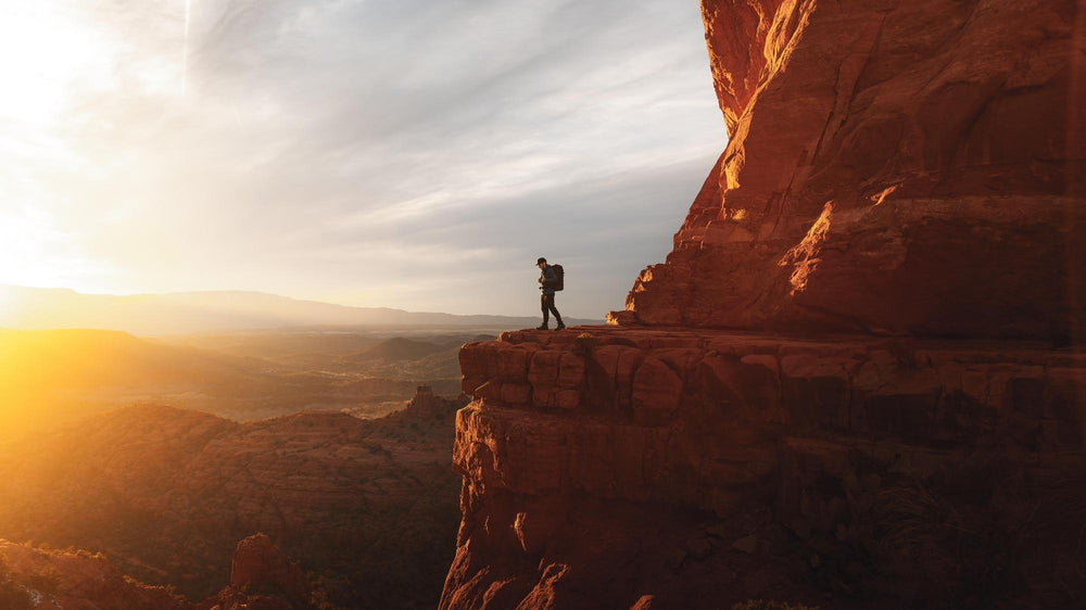 Person Hiking with Backpack
