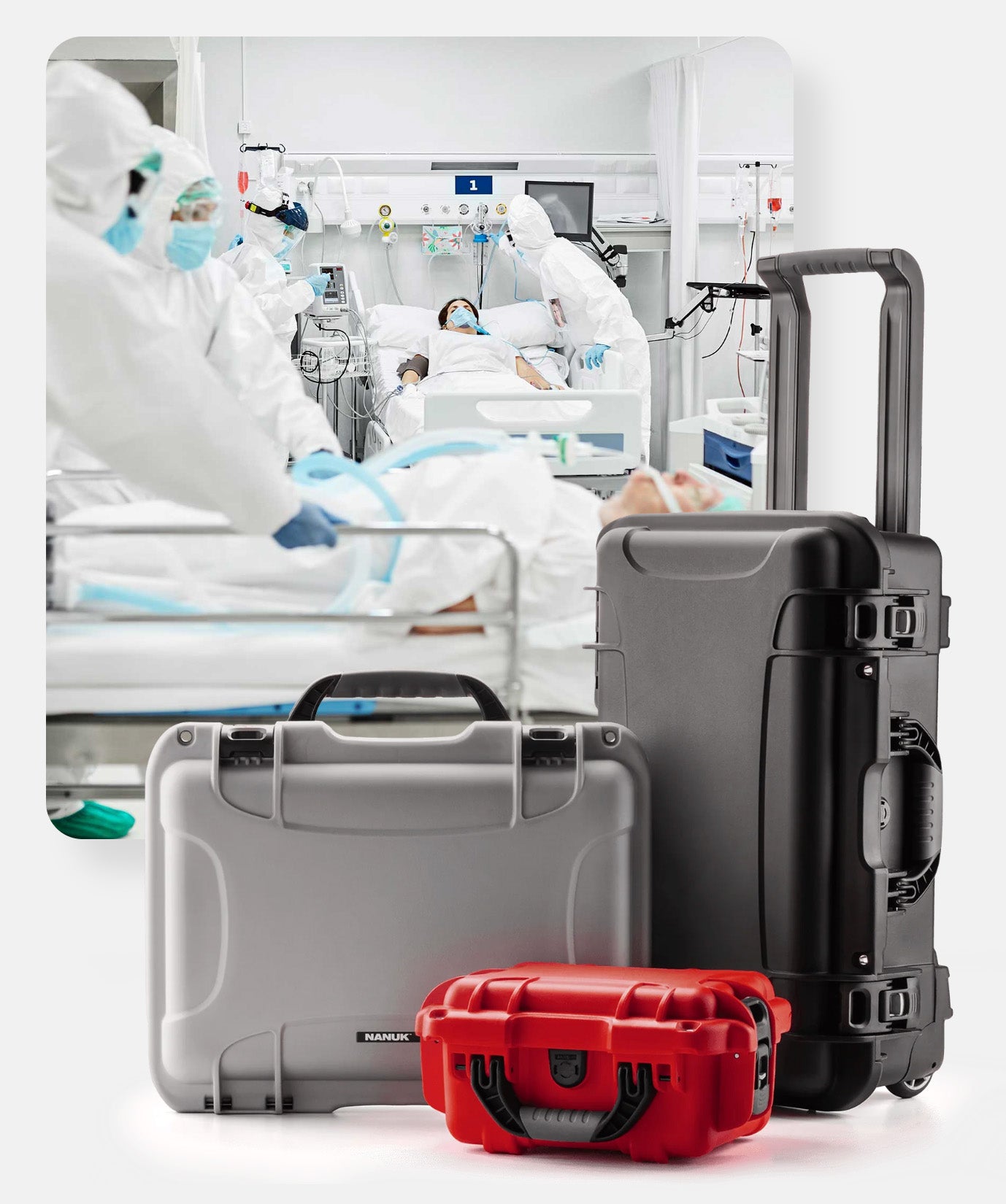 Known as the world’s best protective cases, NANUK safeguards your lifesaving equipment so your users can count on them to work without fail.