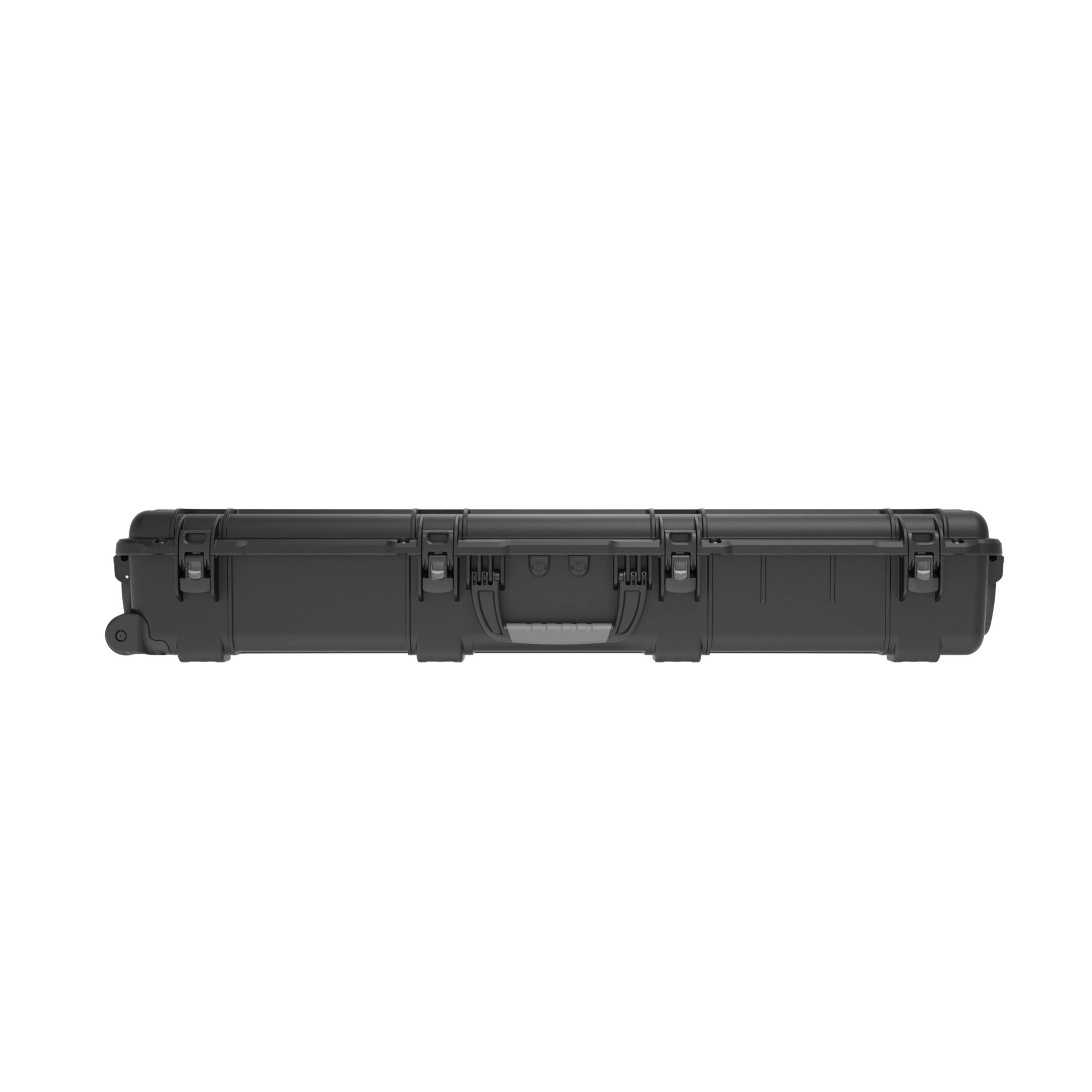 Black protective case on a white background