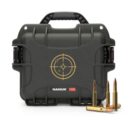 NANUK 908 Waterproof Ammo Case-Gun Case-Olive-NANUK