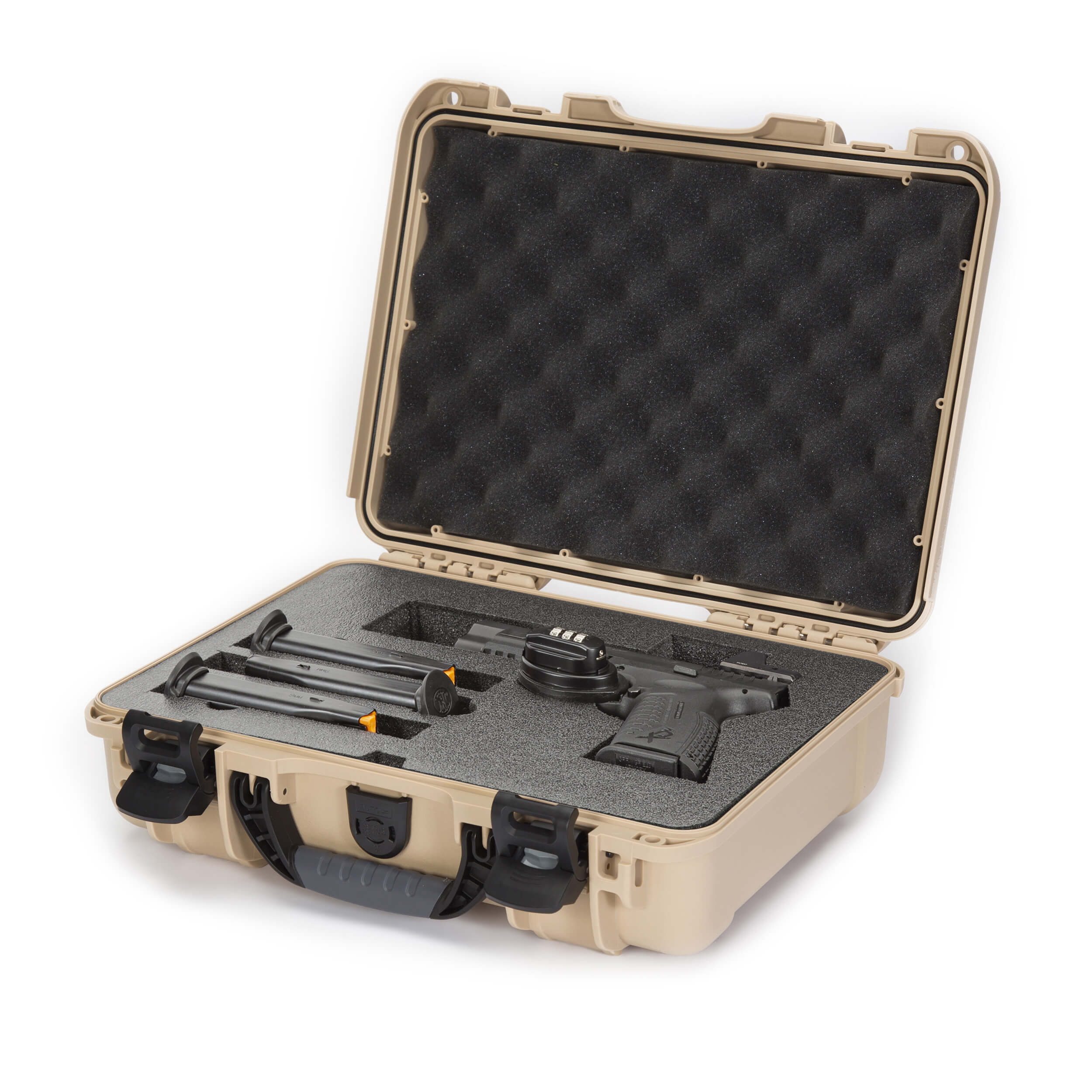 Precut 9-Pistol Foam For Pelican 1550 Case - Accepts Optics & Underslung Lights