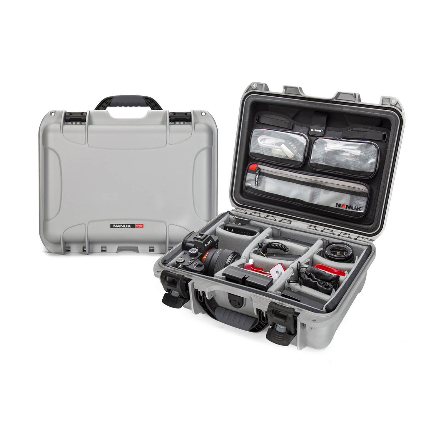 NANUK 920 Pro Photo Kit-Camera Case-Silver-NANUK