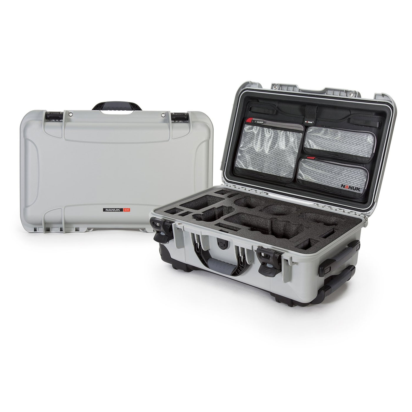 NANUK 935 For Sony A7R-Camera Case-Silver-Lid Organizer-NANUK