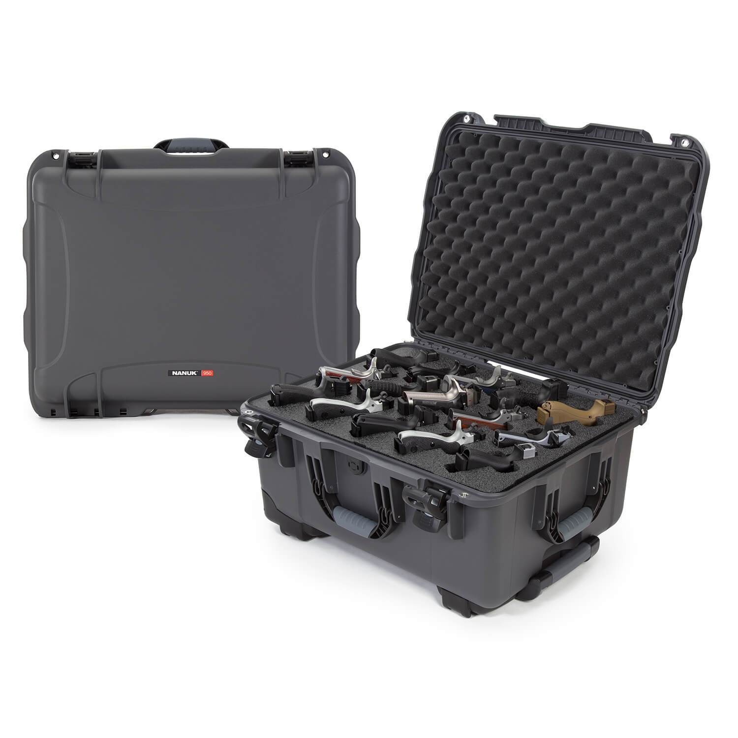 NANUK 950 15 UP Pistol Case-Gun Case-Graphite-NANUK